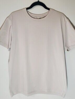 ALO Yoga Men's Crew Neck Performance Tee - Light Beige